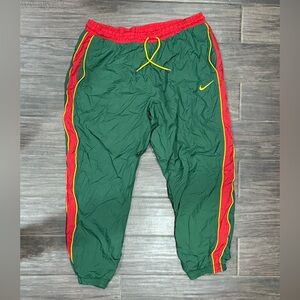 Nike Green and Red Track Pants 3X